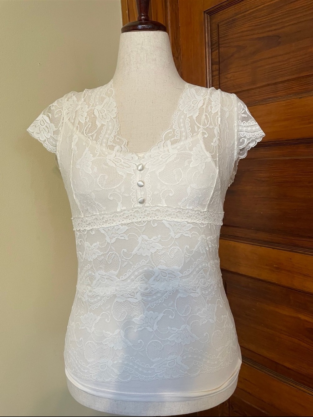 Apt. 9 White Lace Cap-Sleeve Camisole Top